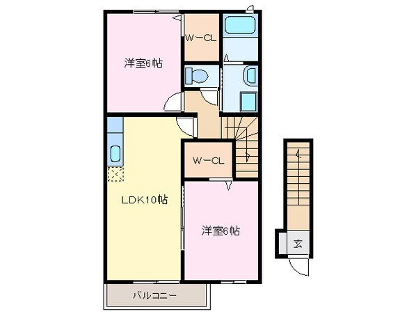 ミルトフリーデⅡの物件間取画像